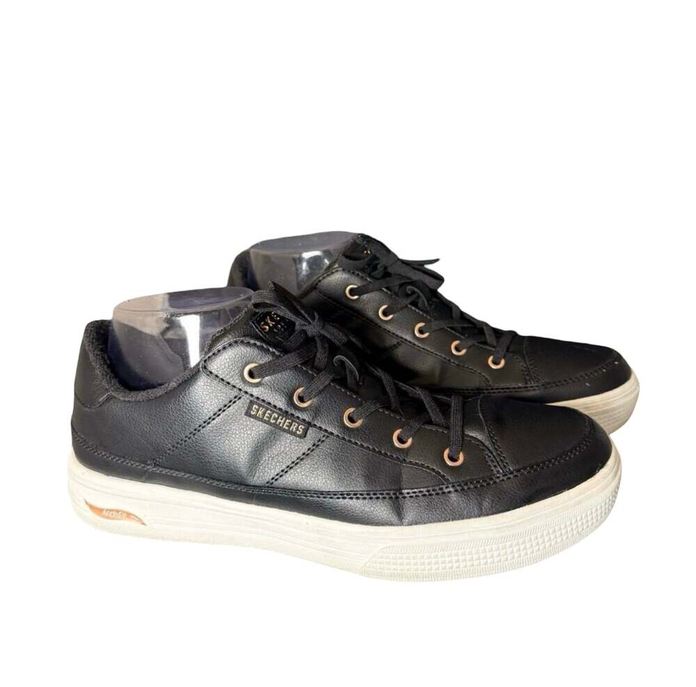 Skechers Arch Fit Wide Width Black Sneakers Size 8.5 - Picture 2 of 7